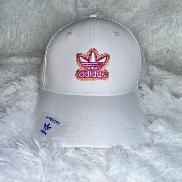 Adidas Baseball Hat Cap - White and Pink, Women’s Fit - Picture 3 of 6